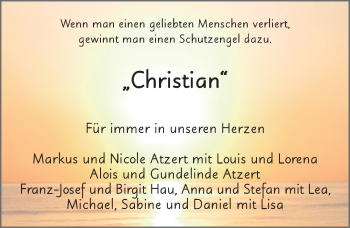 Traueranzeige von Christian Chalupa 