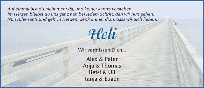  Traueranzeige für Helena Feldmann vom 19.07.2018 aus 