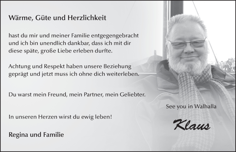  Traueranzeige für Klaus Dorschel vom 14.07.2018 aus 