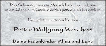 Traueranzeige von Wolfgang Weichert 