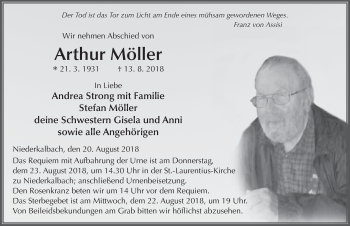 Traueranzeige von Arthur Möller 