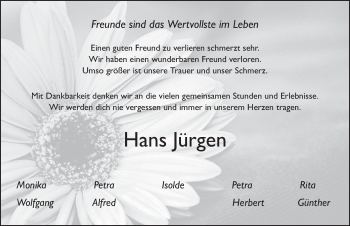 Traueranzeige von Hans Jürgen Labsch 
