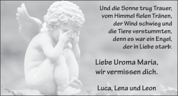 Traueranzeige von Maria Göbel 