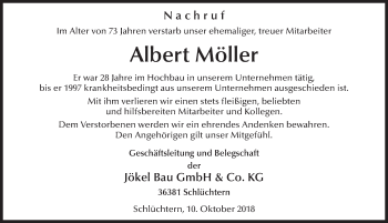 Traueranzeige von Albert Möller 