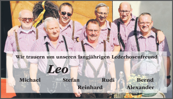 Traueranzeige von Leo Bleuel 