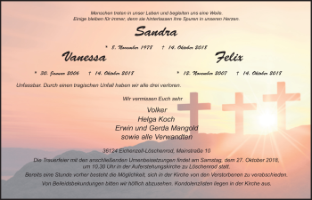 Traueranzeige von Sandra Mangold 