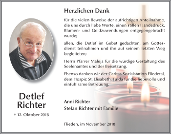 Traueranzeige von Detlef Richter 