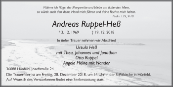 Traueranzeige von Andreas Ruppel-Heß 