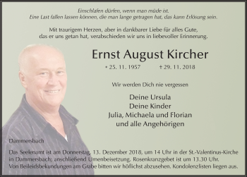 Traueranzeige von Ernst August Kircher 