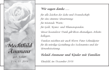 Traueranzeige von Mechthild Ammour von FZ