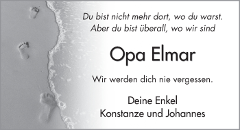 Traueranzeige von Elmar Heil 