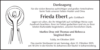 Traueranzeige von Frieda Ebert von FZ