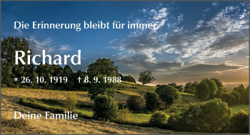 Traueranzeige von Richard  von FZ