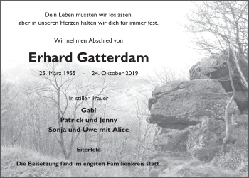 Traueranzeige von Erhard Gatterdam von FZ