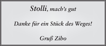 Traueranzeige von Klaus Stolberg von FZ