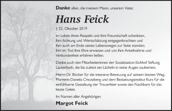 Traueranzeige von Hans Feick von FZ