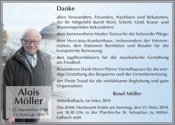 Traueranzeige von Alois M?ller von FZ
