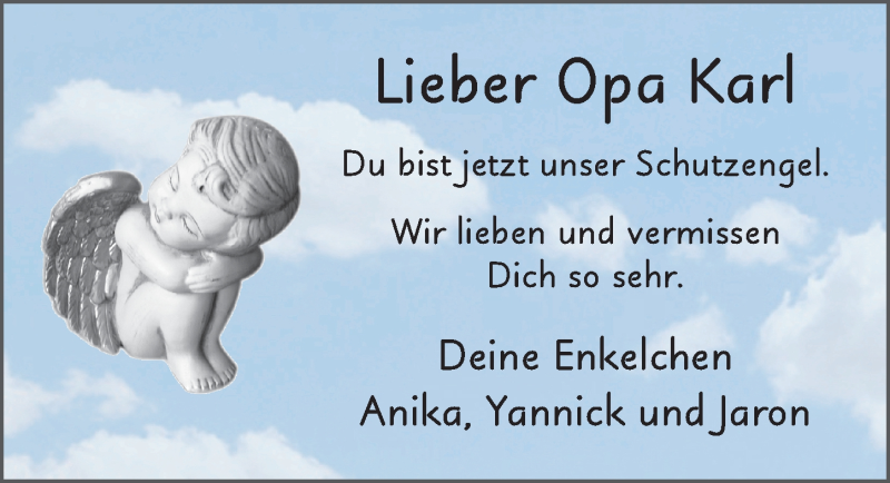  Traueranzeige für Karl Sattig vom 27.04.2019 aus FZ