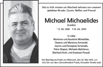 Traueranzeige von Michael Michaelides von FZ