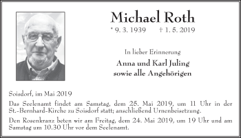 Traueranzeige von Michael Roth von FZ