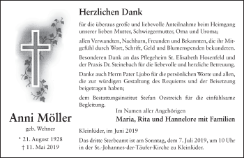Traueranzeige von Anni M?ller von FZ