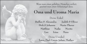 Traueranzeige von Maria Michel von FZ