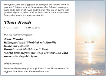 Traueranzeige von Theo Krah von FZ