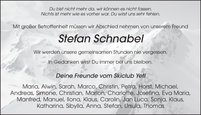  Traueranzeige für Stefan Schnabel vom 24.07.2019 aus FZ
