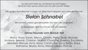Traueranzeige von Stefan Schnabel von FZ