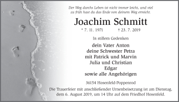 Traueranzeige von Joachim Schmitt von FZ
