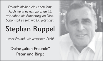 Traueranzeige von Stephan Ruppel von FZ