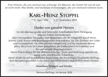 Traueranzeige von Karl-Heinz Stoppel von FZ