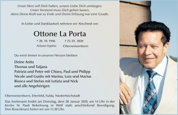 Traueranzeige von Ottone La Porta von FZ