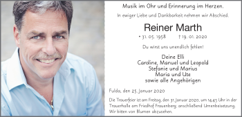 Traueranzeige von Reiner Marth von FZ