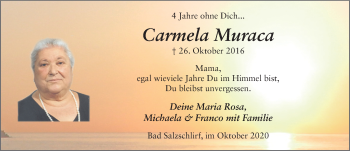 Traueranzeige von Carmela Muraca von FZ