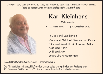 Traueranzeige von Karl Kleinhens von FZ