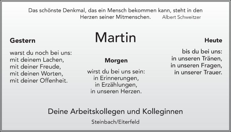  Traueranzeige für Martin Seng vom 07.10.2020 aus FZ
