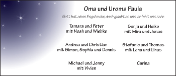 Traueranzeige von Paula Mehler von FZ