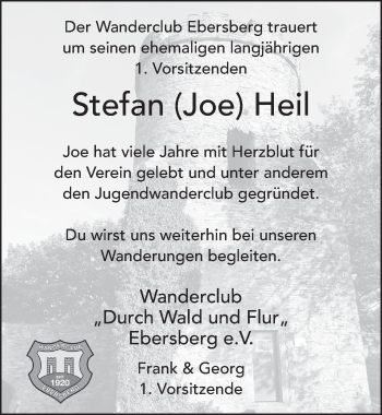 Traueranzeige von Stefan Heil von FZ