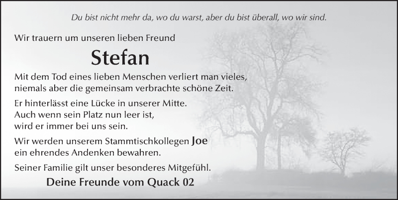  Traueranzeige für Stefan Heil vom 08.10.2020 aus FZ