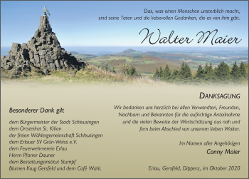 Traueranzeige von Walter Maier von FZ