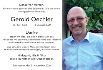 Traueranzeige von Gerold Oechler von FZ