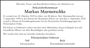 Traueranzeige von Markus Marmetschke von FZ