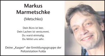 Traueranzeige von Markus Marmetschke von FZ