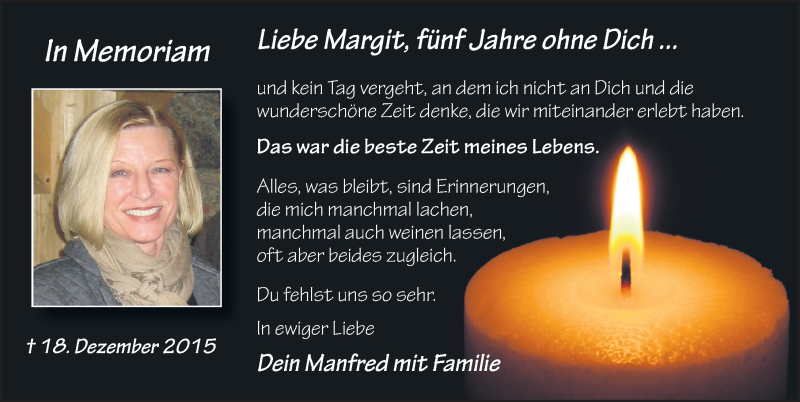  Traueranzeige für Margit Weber vom 18.12.2020 aus FZ