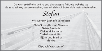 Traueranzeige von Stefan Müller von FZ