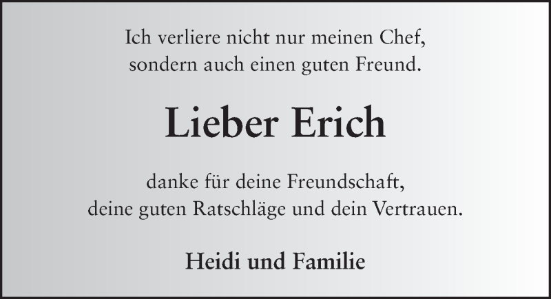  Traueranzeige für Erich Schmitt vom 29.02.2020 aus FZ