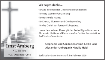 Traueranzeige von Ernst Amberg von FZ