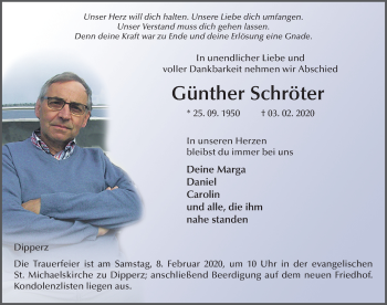 Traueranzeige von Günther Schröter von FZ