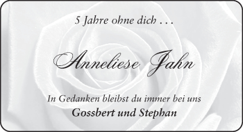 Traueranzeige von Anneliese Jahn von FZ